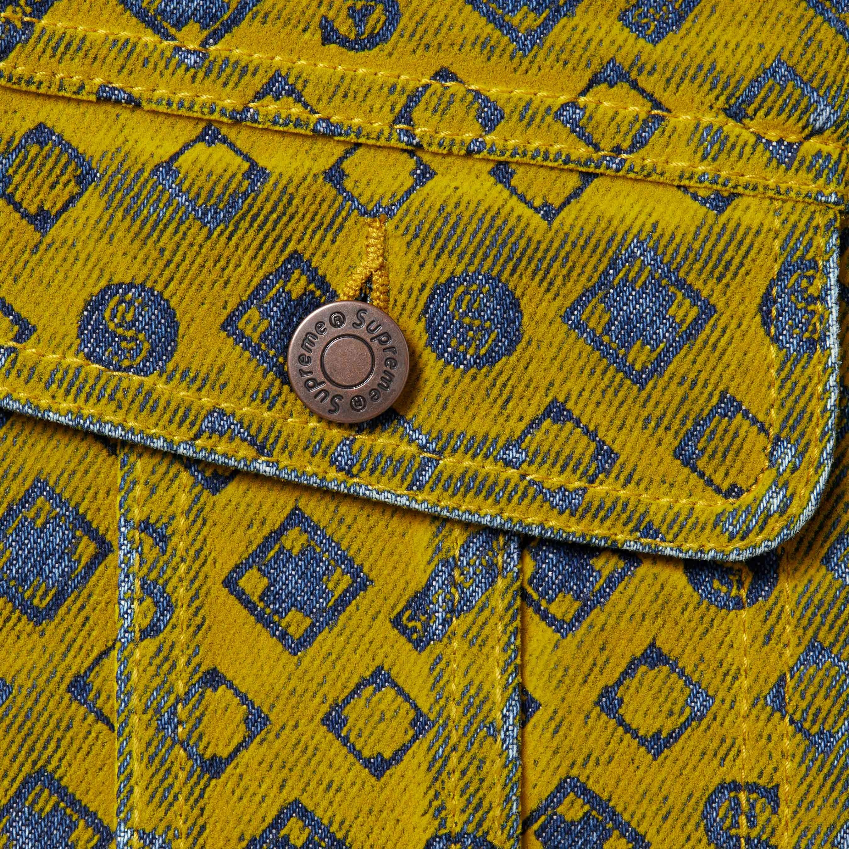 Flocked Denim Trucker Jacket view 5